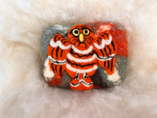 Picasso's Pottery Owl Wooly Washer