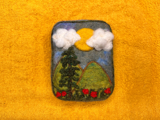 Mountain/Forest Scene Needle Felted Soap Tutorial (Free)