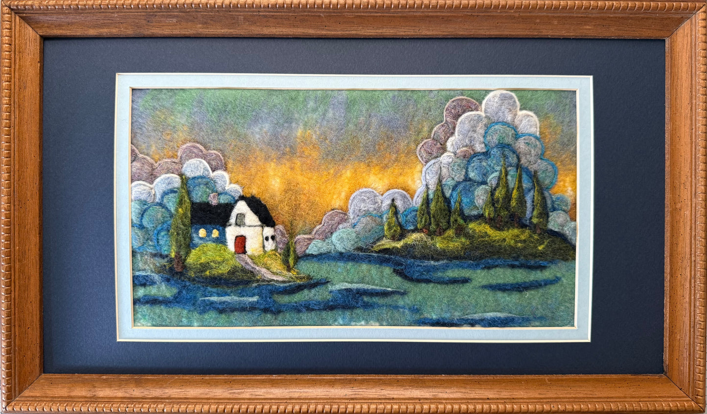 Cloudy Lake 7x12"