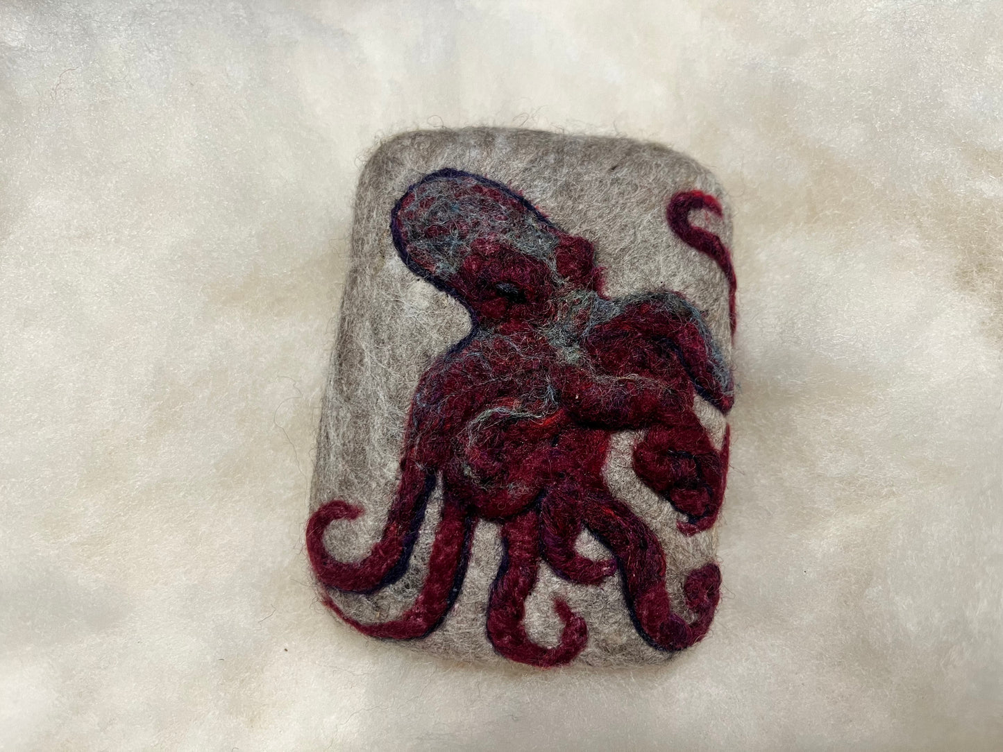 Maroon Octopus Wooly Washer