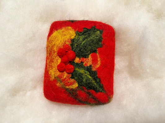 Holiday Holly Wooly Washer