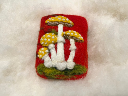 Toadstool Tale (Yellow Amanita) Wooly Washer