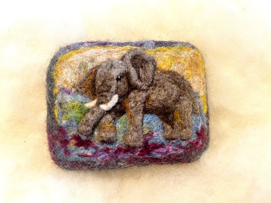 Bubbly Baby Elephant Wooly Washer