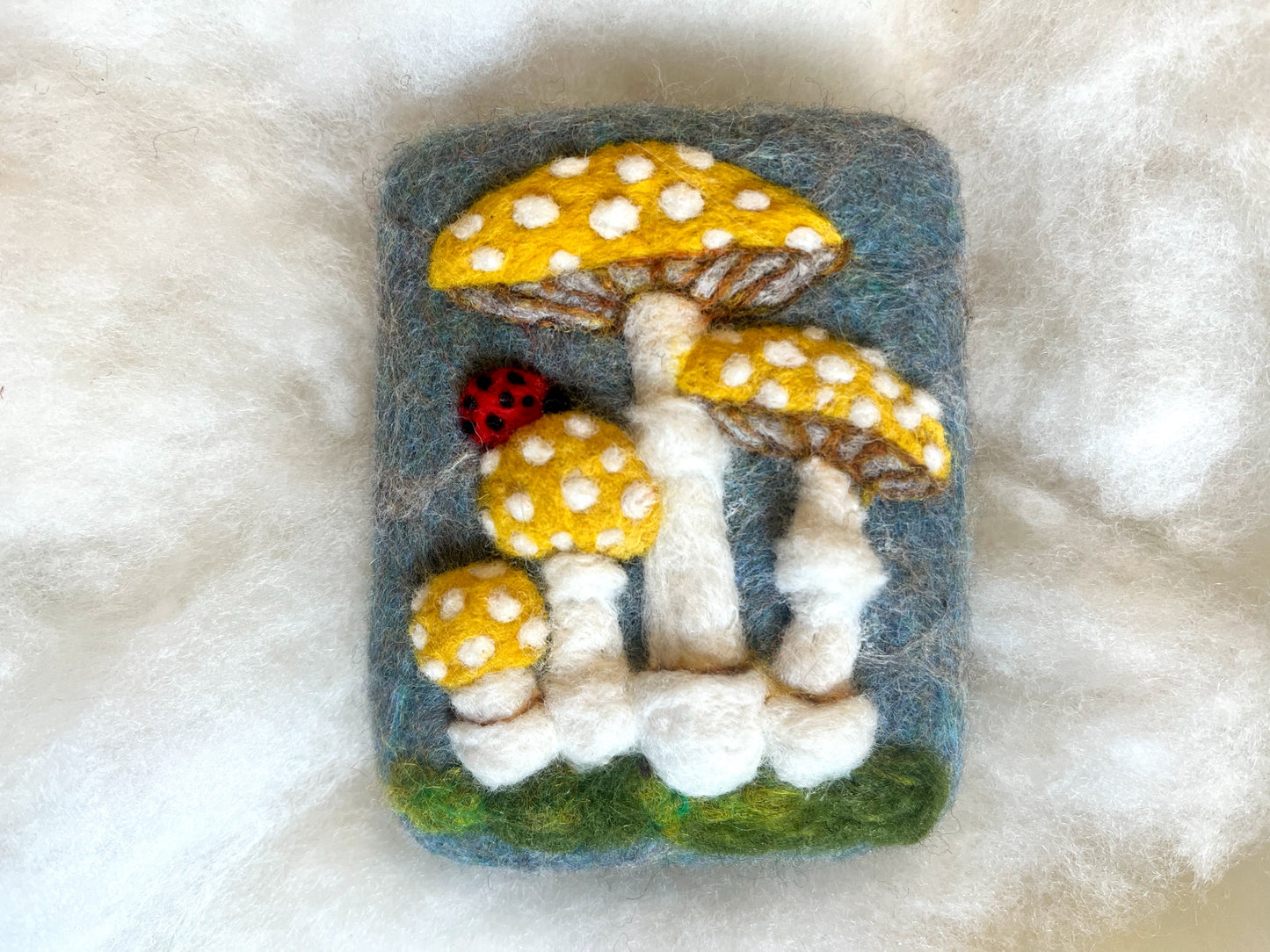 Toadstool Tale (Yellow Amanita) Wooly Washer