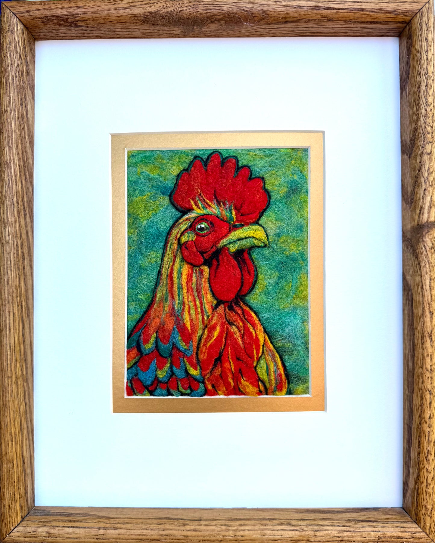 Rooster Head, 5x7"
