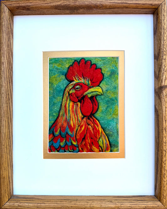 Rooster Head, 5x7"