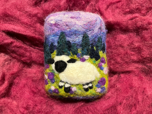 Purple Sky with Sheep Wooly Washer