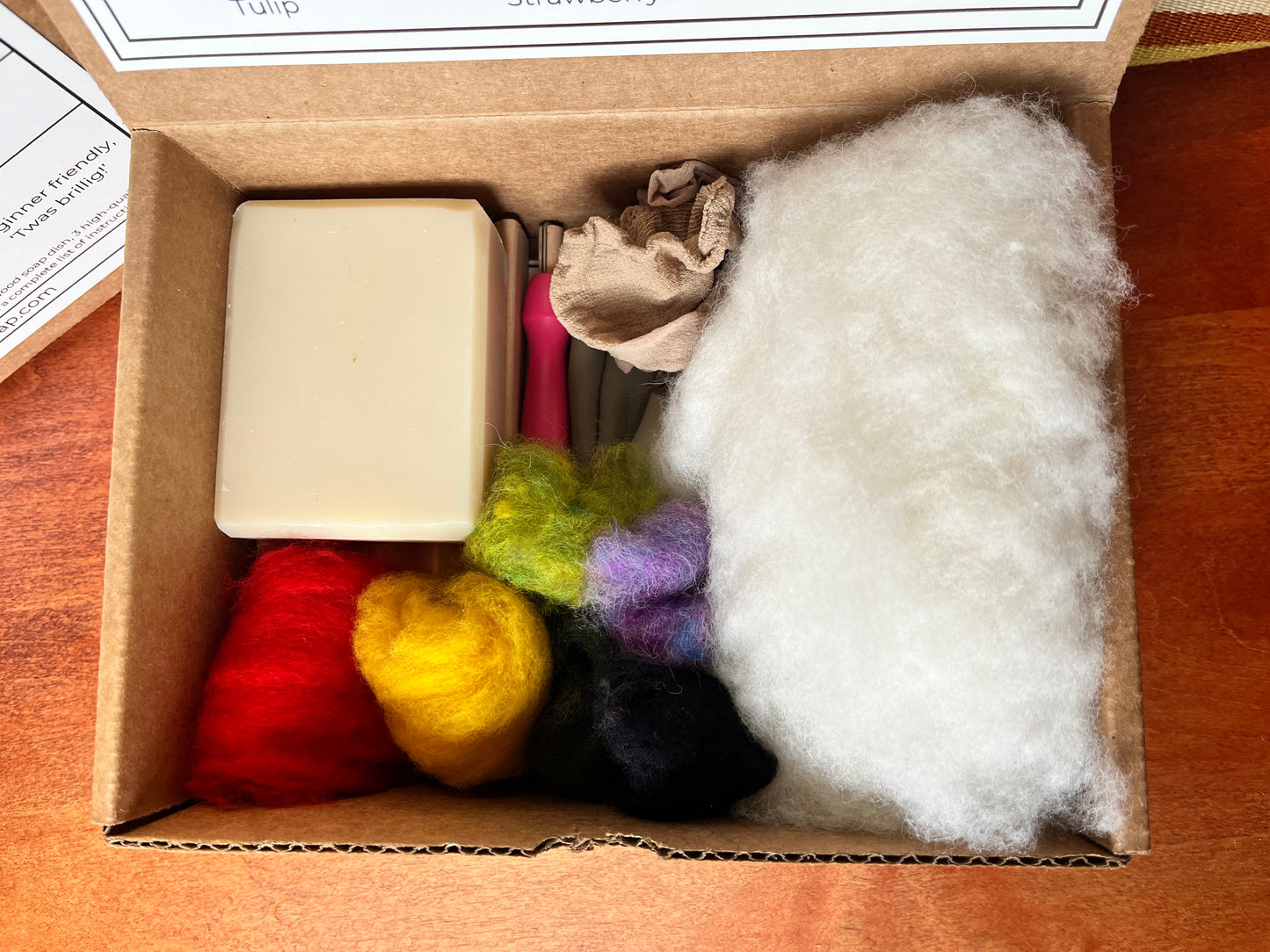 Felted Soap Kit (Strawberry, Tulip, or Poppy)