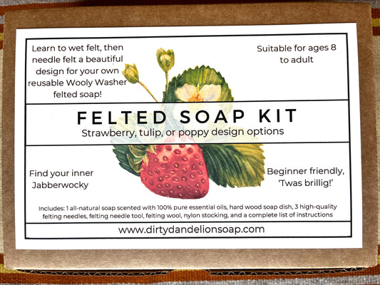 Felted Soap Kit (Strawberry, Tulip, or Poppy)