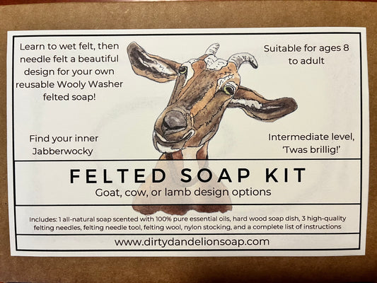 Felted Soap Kit (Goat, Lamb, Cow)