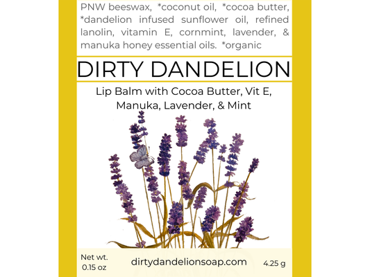 Lavender, Manuka Honey, & Mint Lip Balm